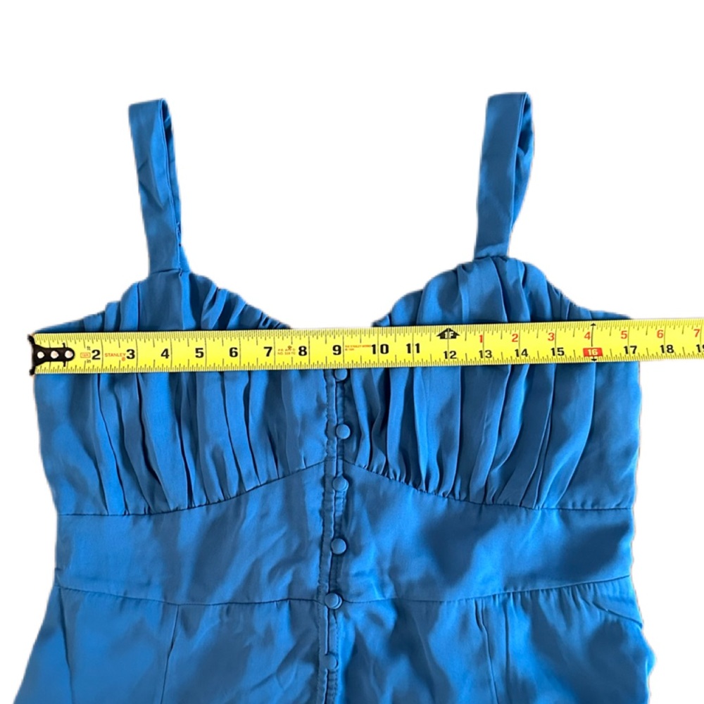 Abercrombie & Fitch Button Through Slim Midi Dress Blue - Women’s L - Picture 8 of 13